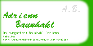 adrienn baumhakl business card